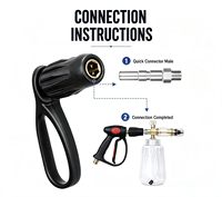 Canon à mousse pour nettoyeur haute pression avec raccord rapide, lance à mousse haute pression pour lavage de voiture, detailing automobile et nettoyage