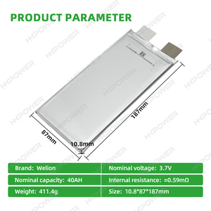 แบตเตอรี่ HHPOWER 3.7V 40Ah โซลิดสเตท 327Wh/kg ความหนาแน่นพลังงานสูง 10C ปล่อยประจุ 40000mAh สำหรับโดรน UAV VTOL รุ่น PL72174207 Hig - Product Image 3