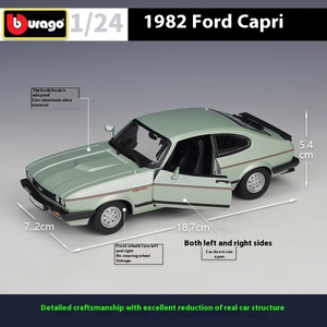 Bburago 1:24 escala 1982 Ford <span class=keywords><strong>Capri</strong></span> aleación juguetes Vintage <span class=keywords><strong>coche</strong></span> simulación Metal <span class=keywords><strong>coche</strong></span> juguetes Diecast <span class=keywords><strong>coche</strong></span> para niños adultos colección regalo - Product Image 2