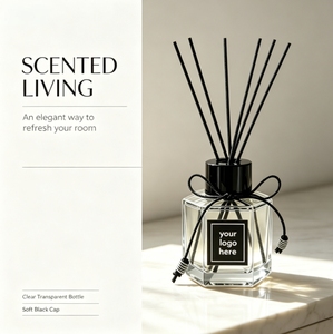 100ml Luxury <strong>Reed</strong> <strong>Diffuser</strong> <strong>Set</strong> with Custom Scent Long-lasting Fragrance for Home Office Hotel &amp; Car-OEM Wholesale - Product Image 4