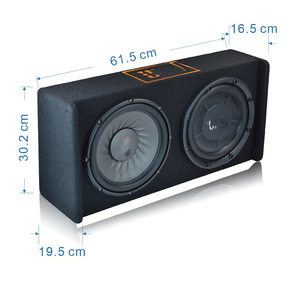 Système audio de voiture actif Jl Audio avec deux caissons de basses de 10 pouces, boîtier en bois, sortie mono - Product Image 3