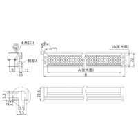 Barre lumineuse LED industrielle pour vision industrielle RGBW IR UV, dimmable, 24V, 240x30mm, éclairage de caméra, source d'inspection de surface