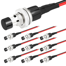 High Quality Pre-Wired SPST 1NO Momentary Flat Button Metal Push Button Screw Terminal Waterproof 12MM Anti-vandal Switches