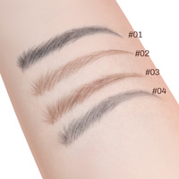 Crayons à sourcils noirs personnalisés sous marque privée – Maquillage de marque propre – Crayons fins pour sourcils – Crayon à sourcils mince avec logo personnalisé