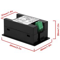 Voltmètre numérique AC 500V 100A, ampèremètre, panneau LED 2 en 1, multimètre, testeur de tension et d'ampérage à 2 fils