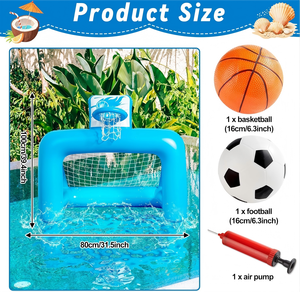 Ensemble de jeu 2-en-1 gonflable : But de football et panier de basket pour une utilisation multi-usage - Product Image 2