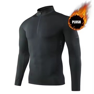 Pull à col montant et demi-zip de nouvelle conception, haut d'automne pour homme, t-shirt en tissu personnalisé, manches longues pour homme - Product Image 6
