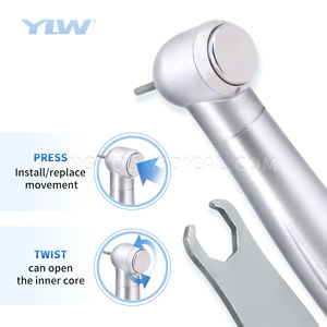 트리플 워터 스프레이 알루미늄 합금 핸들 LED 고속 에어 터빈 <span class=keywords><strong>E</strong></span> 제너레이터가있는 자체 전원 치과 핸드피스 - Product Image 4