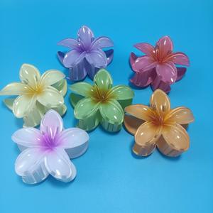 Nueva pinza para el cabello con diseño de frangipani en colores dulces, pinza para el cabello con diseño de flor de bauhinia, pinza para el cabello con diseño de pico de pato, elegante accesorio para el cabello con diseño de tiburón - Product Image 1