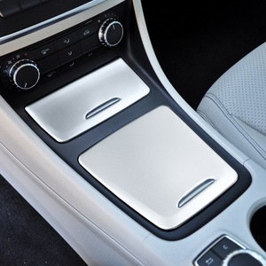 <b>Car</b> <b>Interior</b> Sticker For Center Console Storage Panel Mercedes Benz A180 200 GLA180 220 CLA200 260 Stainless Steel Adhesive - Product Image 2