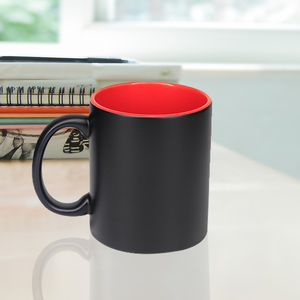 <span class=keywords><strong>Tazza</strong></span> da Caffè in Ceramica Nera Rivestita per Sublimazione 350ml Colori Personalizzabili Manico a Forma di C - Product Image 2