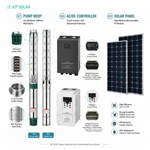 Pompe à eau solaire AC KF Solar 12,5 CV adaptée, pompe à eau solaire submersible pour l'irrigation et l'agriculture - Product Image 2