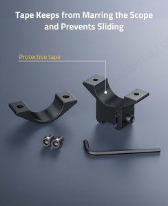 CVLIFE 1 Inch <b>Scope</b> Rings Pair of Mounts with 1'' Central Height and 11mm Width - Product Image 4