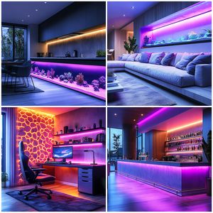 Suitable for landscape RGB COB LED <b>light</b> strip <b>interior</b> decoration dimmable flexible intelligent multi-color COB LED <b>light</b> strip - Product Image 4