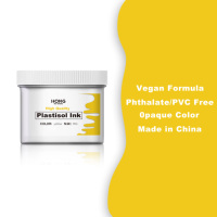 Encre plastisol pour sérigraphie SOLLYD jaune, résistante aux hautes températures, anti-sublimation, plastisol hautement opaque