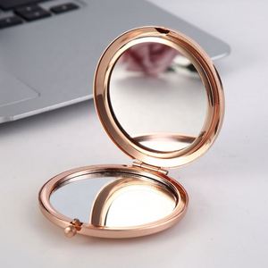 Custom Wedding Gift Ladies Portable <b>Crystal</b> Makeup <b>Mirror</b> Pocket Double-sided Folding <b>Mirror</b> - Product Image 4