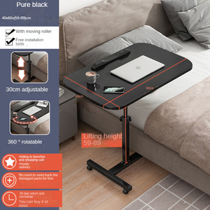 Mesita de noche extraíble sencilla para el hogar, escritorio para estudiantes, dormitorio, ordenador móvil Perezoso - Product Image 2