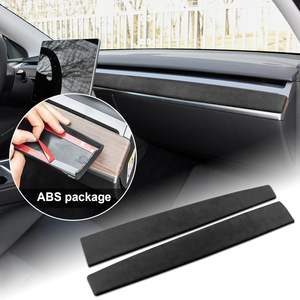 Cubierta Decorativa para el Panel de Instrumentos del Automóvil, Estilo Alcantara, para Tesla Model 3 Y 2017-2024, Tira Decorativa para el Tablero, Accesorios Interiores para el Automóvil - Product Image 5