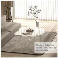 Table basse/console en acrylique en forme de nuage irrégulier - Meuble de salon moderne transparent pour hôtel et chambre à coucher
