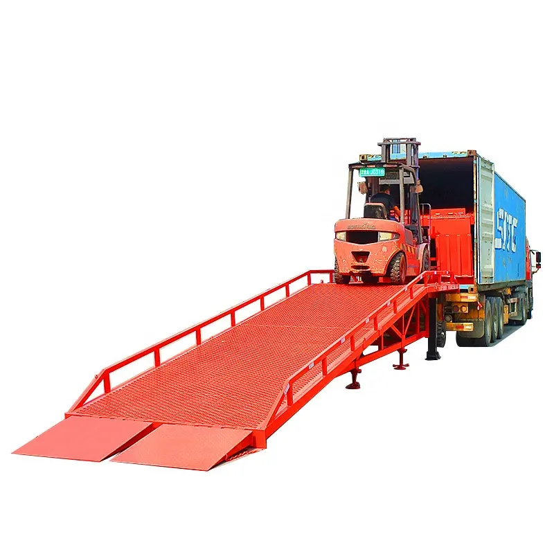 Movable Heavy Duty Truck Portable Yard Ramp Adjustable Mobile Loading Tables Used Warehouse Dock Ramp for Sale