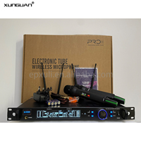 Micrófono Inalámbrico UHF de Doble Canal M-5300 UHF640-690MHz con Diversidad Real, 200 Puntos de Frecuencia, Selección Automática de Frecuencia para Escenario y Voz