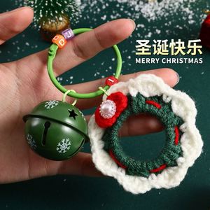 Porte-clés Poupée en Peluche Tricotée de Noël, Mignon Père Noël avec Chapeau, Décoration de Sac Arbre de Noël, Petits Cadeaux en Gros - Product Image 4