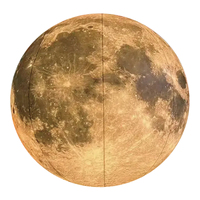 Ballon lunaire gonflable géant personnalisé en PVC TianYi Tech pour fête sur le thème de l'espace, modèle de la Terre avec éclairage LED, 4-8 pieds, durable et portable