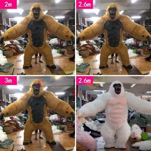Efun yüksek kalite Cosplay dev Gorilla şişme kral Kong maskot kostüm 2m 2.6m 3m ucuz şişme Gorilla çizgi film kostümü - Product Image 5