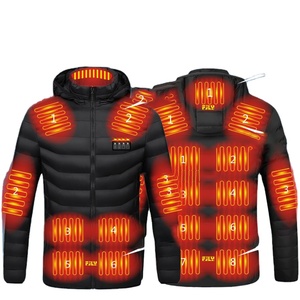 Chaqueta de Invierno Impermeable para Hombre con Calefacción por Batería USB, Cálida, Casual, con Capucha y Decoración, Paquete de una Sola Pieza - Product Image 1