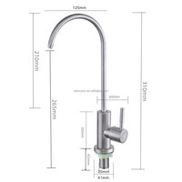 Robinet Purificateur d'Eau Manuel RO en Acier Inoxydable KAMAMUTA à Bec Col de Cygne pour Usage Domestique, Commercial et Hôtelier avec Garantie d'un An