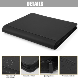 Customized 9 Pockets PU Leather <b>Card</b> <b>Binder</b> with PP Inner Pages for <b>Card</b> Collections by Just in Case Acrylics - Product Image 4