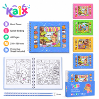 Livre de coloriage pour enfants KAIX pour fête d'anniversaire, couverture durable, pages créatives, livre de dessin pour boutique de cadeaux, pack de vente en gros