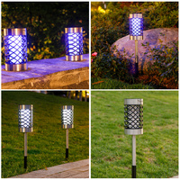 Lampe anti-moustiques à lumière blanche, piège à insectes électrique, LED solaire, tue-mouches pour porche, allée, jardin, sûr pour la pièce, cadeau