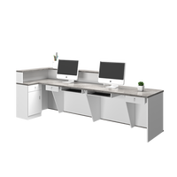 Comptoir de réception d'accueil, comptoir de bar pour le thé au lait, table de comptoir commerciale, petite table de bureau moderne simple personnalisée