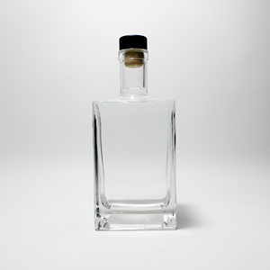 Cao cấp 500ml Flint thủy tinh trái cây rượu vang chai rỗng rõ ràng vuông rượu vang đỏ Vodka Whisky rượu mạnh chai với nút chai nhãn - Product Image 2