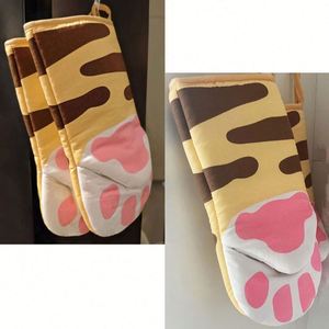 Gants de cuisine longs en coton personnalisés, parfaits pour le barbecue et les travaux en four. - Product Image 4