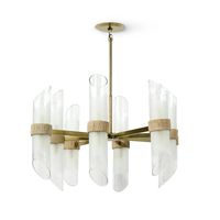 Lustre suspendu moderne de grande taille ovale pour salle à manger, chambre principale, style rétro en cuivre pour salon