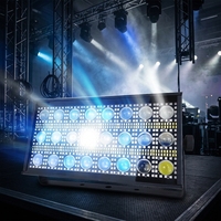 Projecteur matriciel LED RGBW stroboscopique DMX512 à activation sonore et intensité variable pour discothèque, concert, DJ, fête