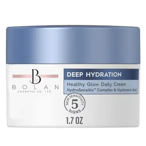 Hidratación profunda Healthy Glow Crema facial diaria para pieles sensibles secas Hidratante de 48 horas Ácido hialurónico Vitaminas E B5 Colágeno