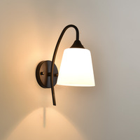 Applique Murale LED Moderne Simple en Fer Forgé, Intensité Variable, Blanc Chaud 3000K, Tête Unique, pour Maison, Hôtel, Escalier, Salon, Chambre, Chevet
