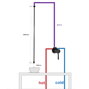 Khách sạn sang trọng chìm vòi trên trần mặt dây chuyền vòi dọc thiết kế lượng mưa nước thả trần treo lưu vực Mixer tap vòi nước - Product Image 4