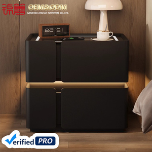 Nhà Phòng Ngủ thiết yếu 2025 gỗ chuyển đổi ngăn kéo bên bảng với kính cường lực Countertop tại nhà máy tỷ giá - Product Image 6