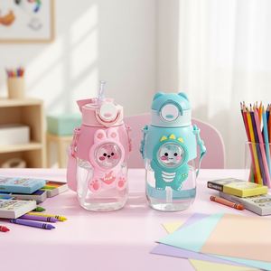 Wholesale Portable Cartoon <b>Plastic</b> Water Bottle for Kids Kawaii Children's <b>Straw</b> Cups Large Capacity <b>Drinking</b> Water Cup Gifts - Product Image 3