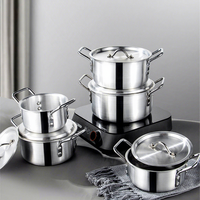 Ensemble de 7 ustensiles de cuisson antiadhésifs en aluminium pour camping, casseroles et marmites, prix usine, vente en gros, modèle 2026