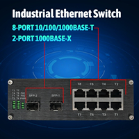 Commutateur PoE Gigabit industriel Hereta Ethernet SFP 8 ports 10/100/1000T 802.3at PoE + 2 ports 1000BASE-X Montage sur rail DIN 12~48V DC