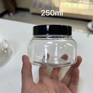 Hot 8oz <b>Plastic</b> <b>Container</b> Jars Empty Round <b>Clear</b> Cosmetic Wide Mouth <b>Containers</b> Body Butter Jar for Lotion Cream Gel Sugar Scrub - Product Image 5