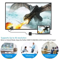 Hub USB C 3 en 1 vers HDMI 4K avec USB 3.0 et charge PD Type C pour Macbook Pro et Nintendo Switch et Samsung Series et plus