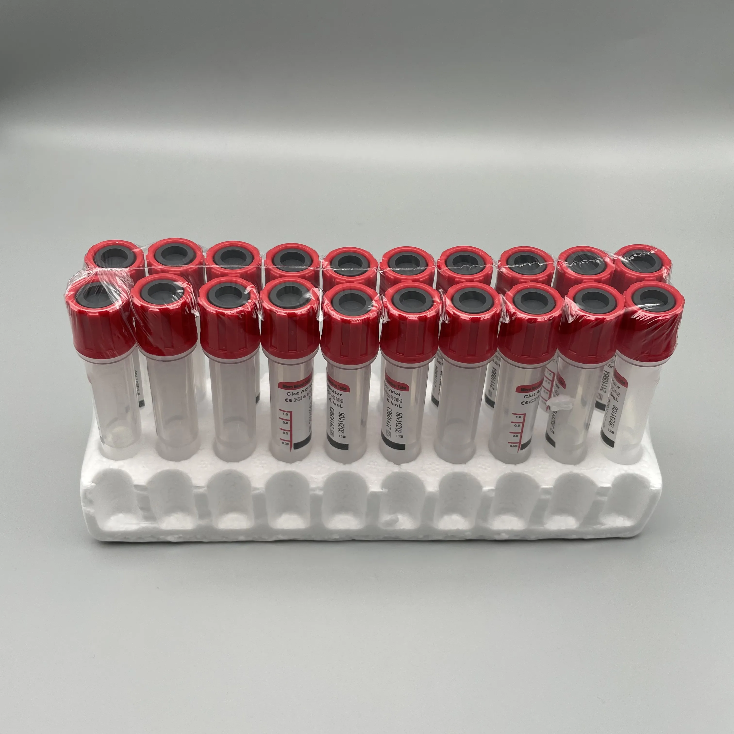 Tubos desechables de plástico para la extracción de muestra de sangre al vacío, microtenedor rojo Bd, producto en oferta, buen precio