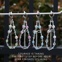 Exquis à la mode cristal perle fleur arc porte-clés coloré suspendu décoration PVC incontournable personnalisé bijoux à la mode