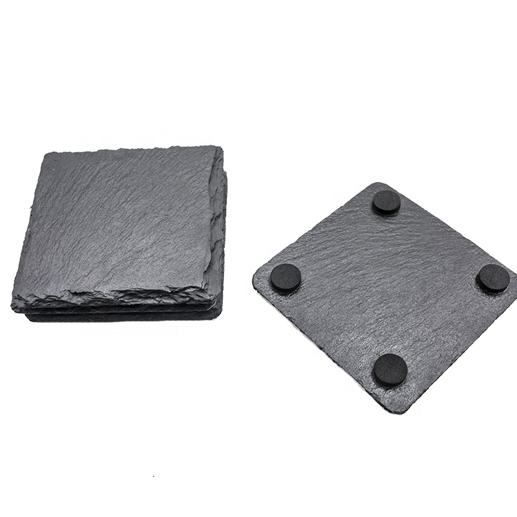 Hotsale Rock thăng hoa số lượng lớn vuông Slate đế lót ly Kích thước